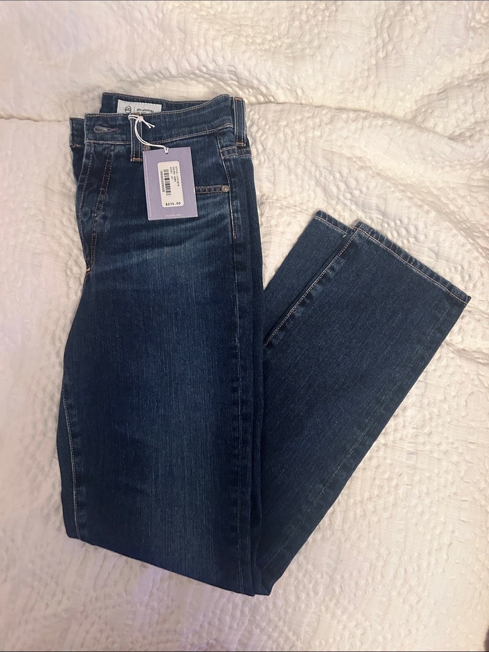 Ag Adriano Goldschmied Women's Dark Blue Straight-Leg Jeans NWT